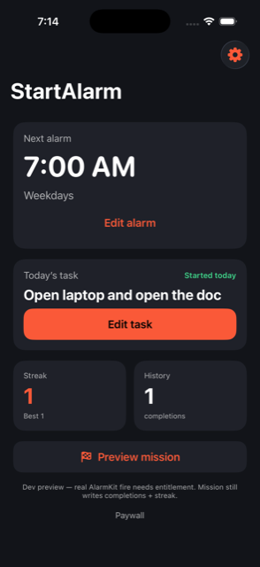 BeginAnyway home screenshot